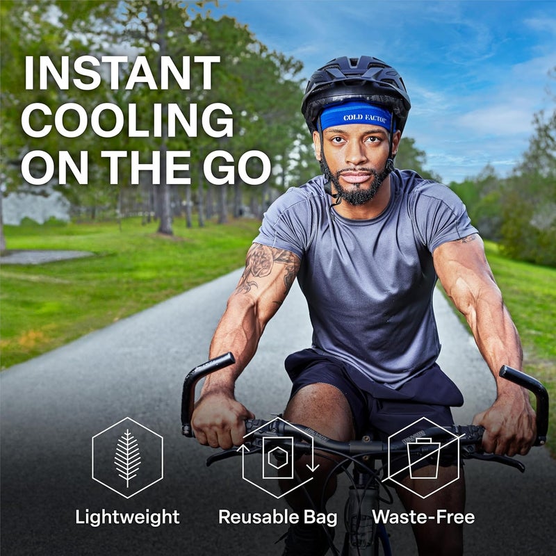 COLD FACTOR Instant Cooling Skull Cap & Helmet Liner 2 Pack|UPF 50+ Protection, Chemical-Free Evaporative Cooling Technology - Image 5